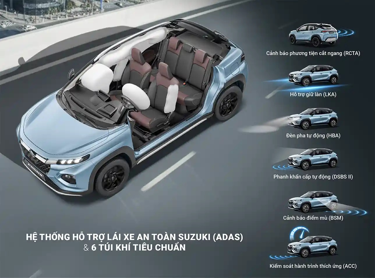 Suzuki Fronx HỆ THỐNG HỖ TRỢ LÁI XE AN TOÀN SUZUKI (ADAS)