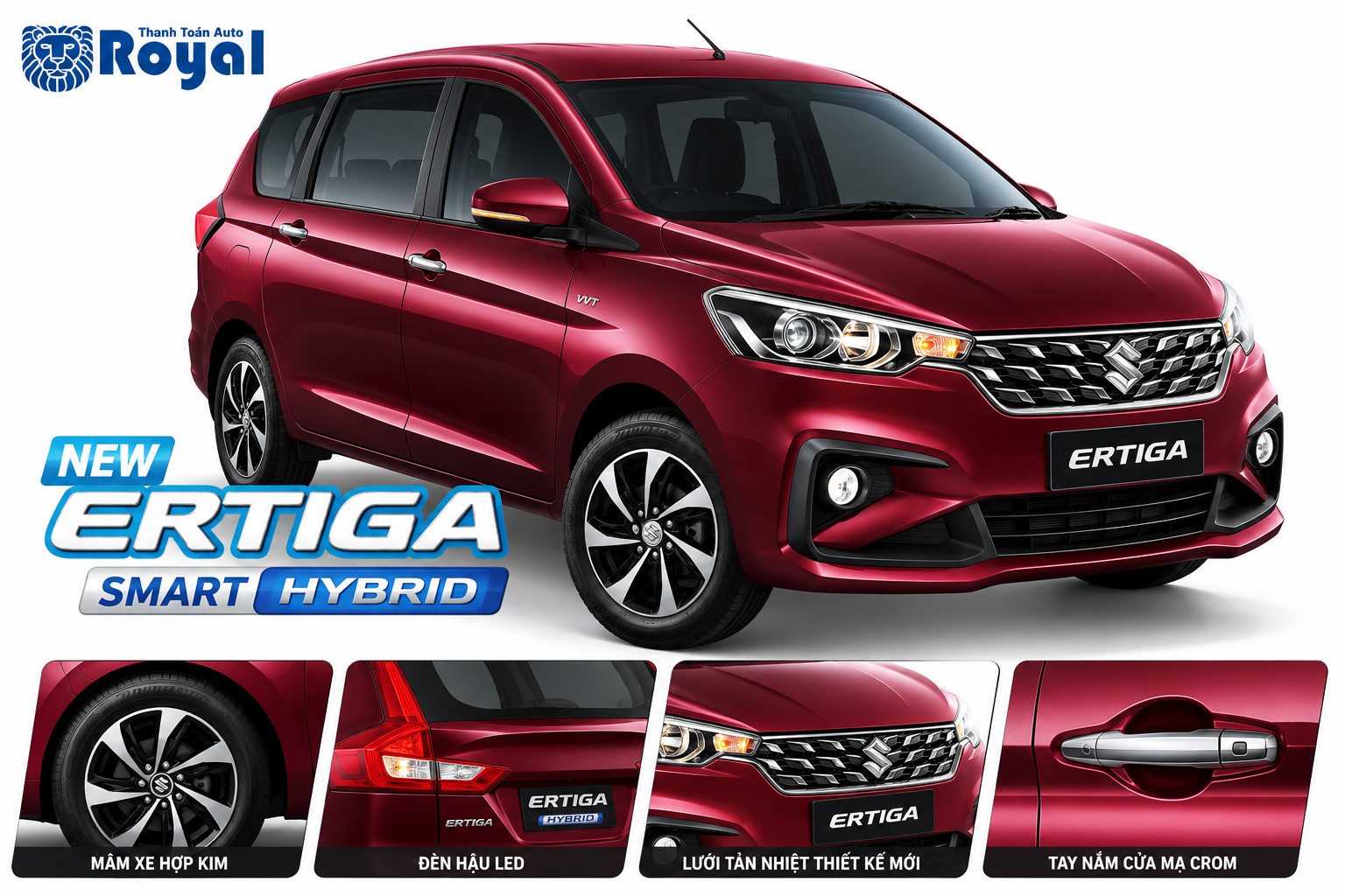 Ngoại thất b&ecirc;n ngo&agrave;i Suzuki Ertiga Hybrid